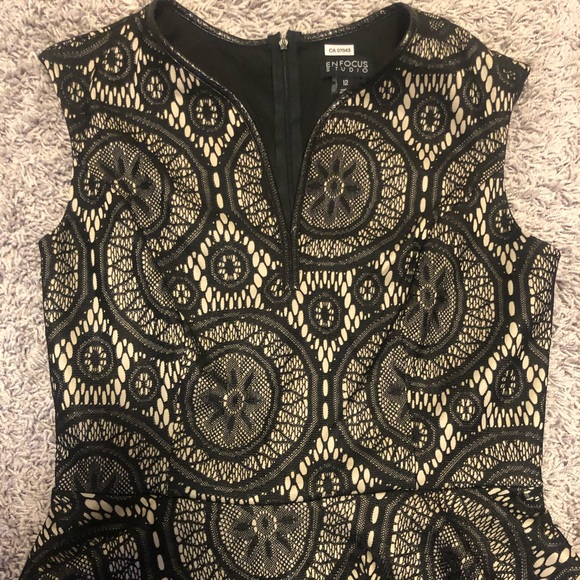 Enfocus Studios Plume Cocktail Dress Size 12 - Picture 3 of 3